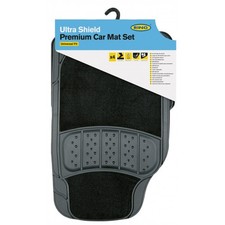 Ring Ult Shield 5000 Car Mat Set Black RMAT1 Heavy Duty Interior Floor Protectio