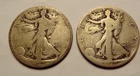 1919 S AND 1920 S WALKING LIBERTY HALF DOLLARS.  GOOD-VERY GOOD CONDITION