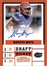 2017 Contenders Draft College Draft Ticket Blue Foil #248 Marcus Maye SP2 Auto