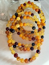 Amber Bracelet Natural Multicolored Amber Stretchy Bracelet