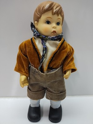 Vintage OUMLET Hummel Goebel Hansel Bisque 10'' Porcelain String Jointed Doll