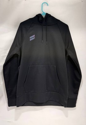Hurley Exist Poly Fleece Pullover Hoodie Men s Black Reflective Logo Size M