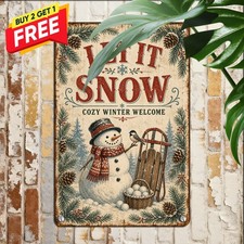 Waterproof Durable Outdoor Holiday Decor Christmas Decor Metal Sign 8x12