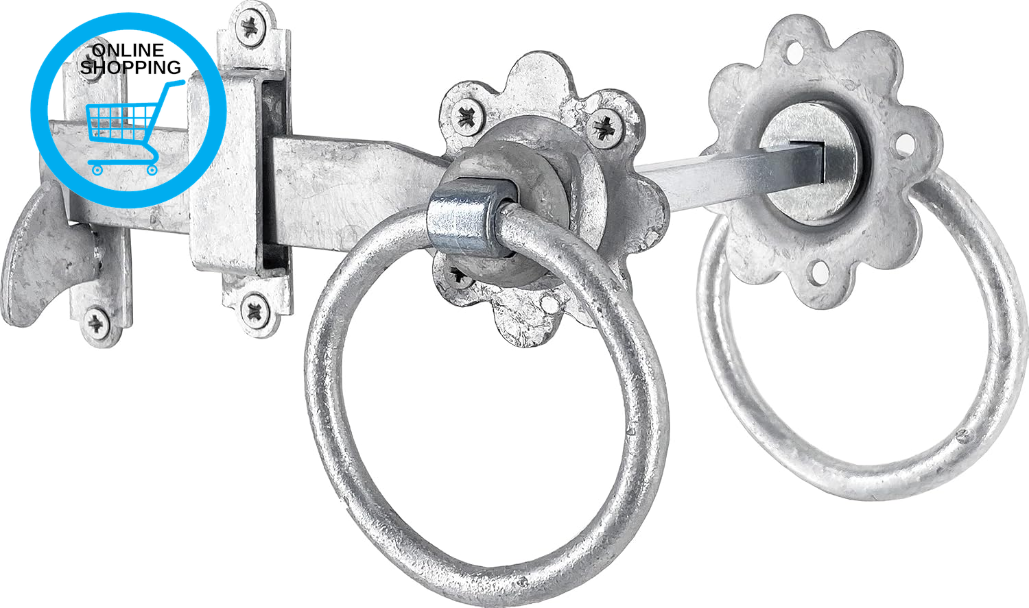 ® Ring Gate Latch, Heavy Duty Gate Latch for Wooden Gates, Auto Garden Gate Latc