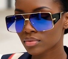 Women Sunglasses Hip Hop Street Wear Celebrity UV400 Sun Protection Chic Large