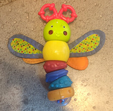 Bright Starts Bugs & Insects Baby Rattle Toy with Beads, Multicolor