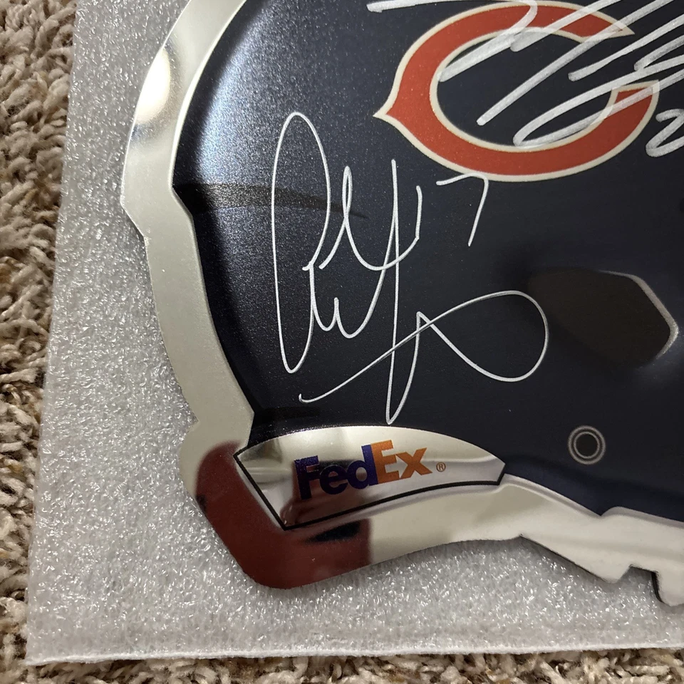 Alshon Jeffery ASSINADO Chicago Bears CAPACETE Placa Auto Com Matt Forte Auto - Imagem 2 de 4