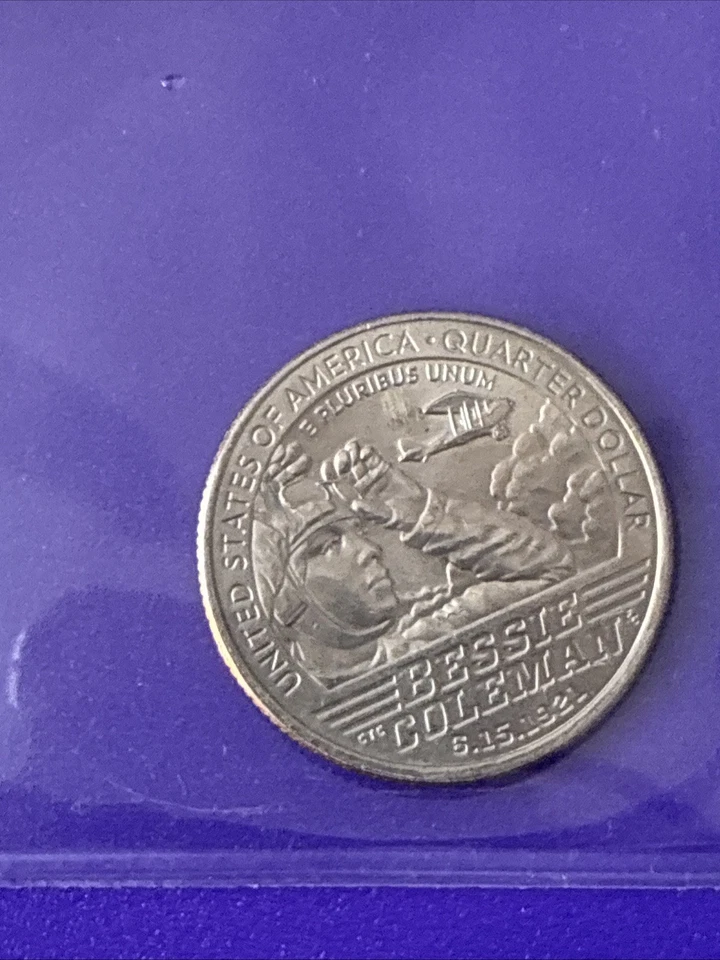 Extremely Rare Bessie Coleman Quarter-Multiple Errors - Image 3 of 4