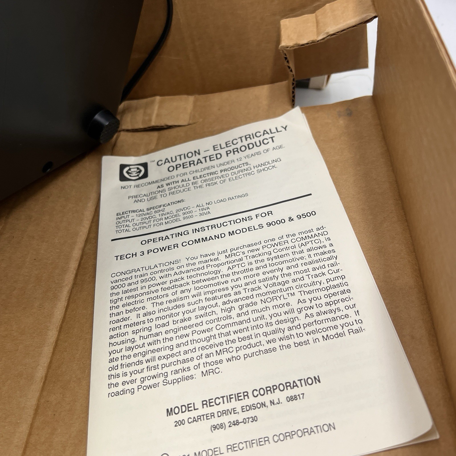 MRC Tech 3 Model 9500 Power Command Train Controller NIB