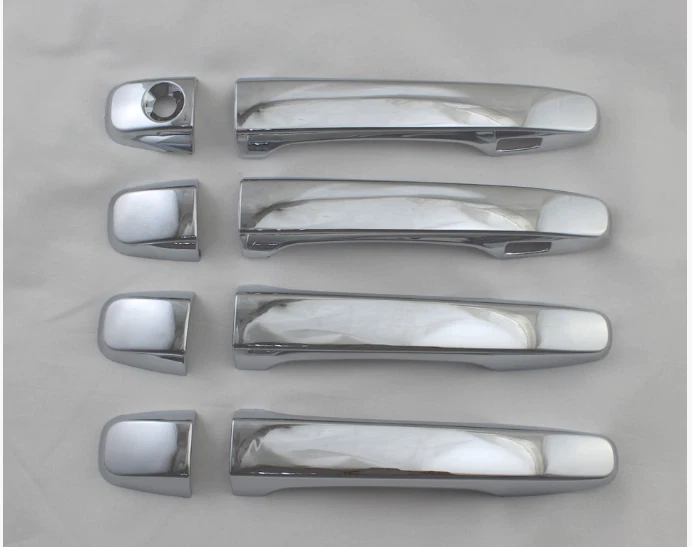 Manija de puerta tapa lateral cubierta embellecedor para Toyota Prius 2010-2015 cromo 8 piezas llave inteligente Foto 2 de 3