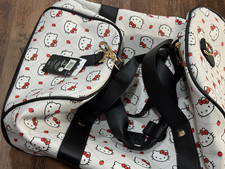 NEW BioWorld Hello Kitty Allover Print 18-Inch Wheeled Duffle Bag