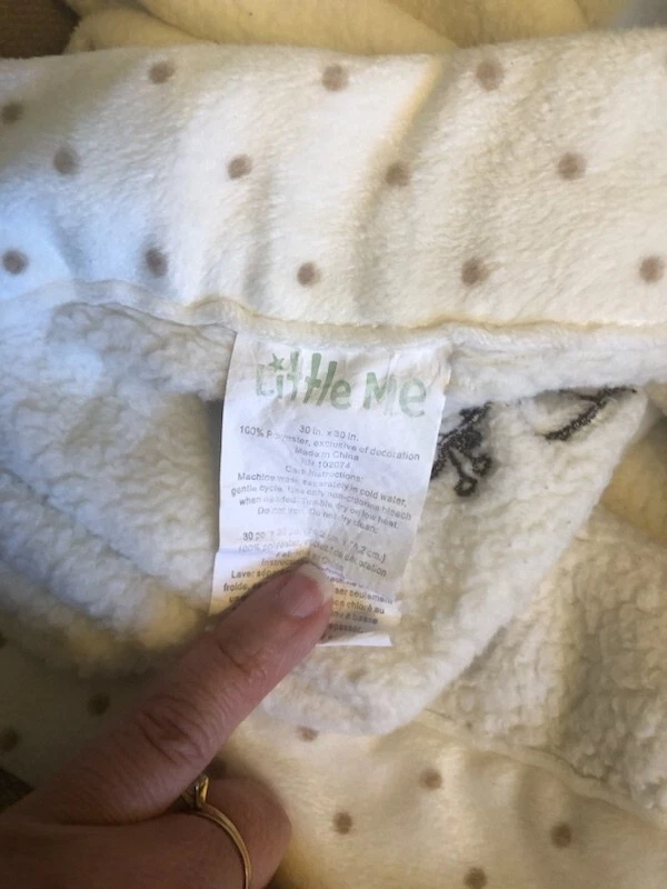 Manta Little Me Jirafa Mamá y Bebé Crema/Marfil Bronceado Marrón Lunares Peluche Foto 2 de 4