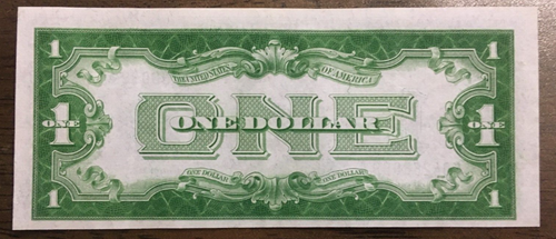 1934 $1 One Dollar Silver Certificate FUNNY BACK Bill FA Block uncirculated - Picture 2 of 2