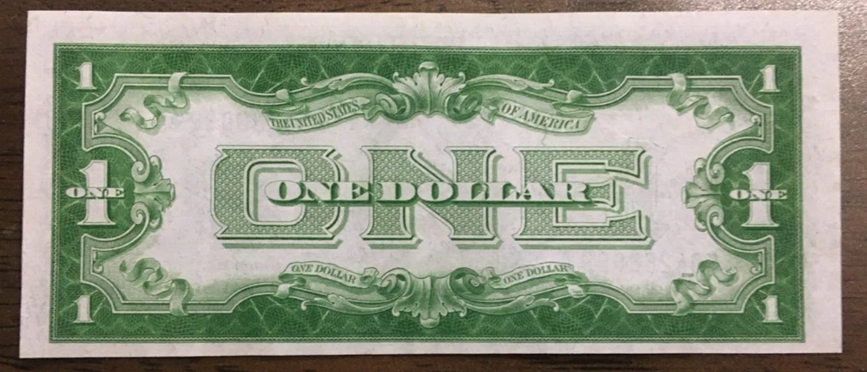 1934 $1 One Dollar Silver Certificate FUNNY BACK Bill FA Block uncirculated - Image 2 of 2