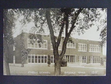 Boyden Iowa IA Public School Real Photo Postcard RPPC c1930-50 Viintage