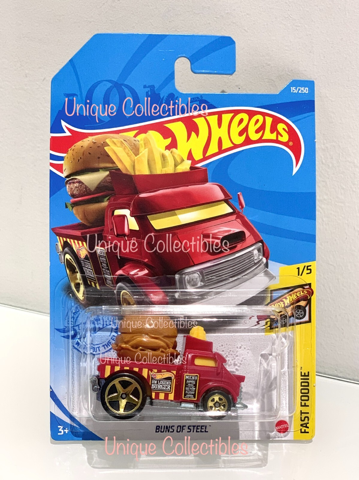 Hot Wheels Buns of Steel Fast Foodie 1/5 (Long Card) 15/250 NEW