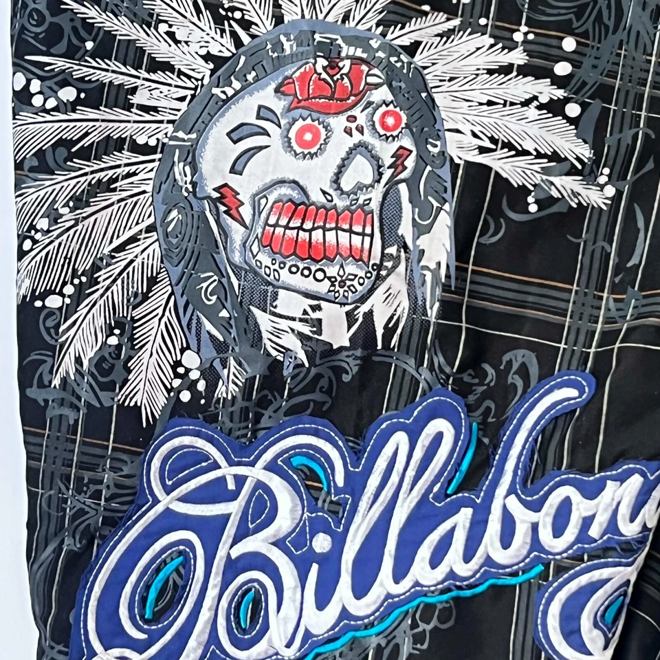 Pantalones Cortos de Tabla Billabong Para Hombres De Colección Talla 38 Ropa de Surf a Rayas Negro Gris Calavera Foto 4 de 4