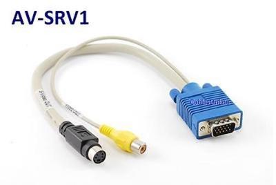 VGA HD15 to S-Video/RCA TV-Out Cable for Matrox G450 & G550 Video Cards, AV-SRV1