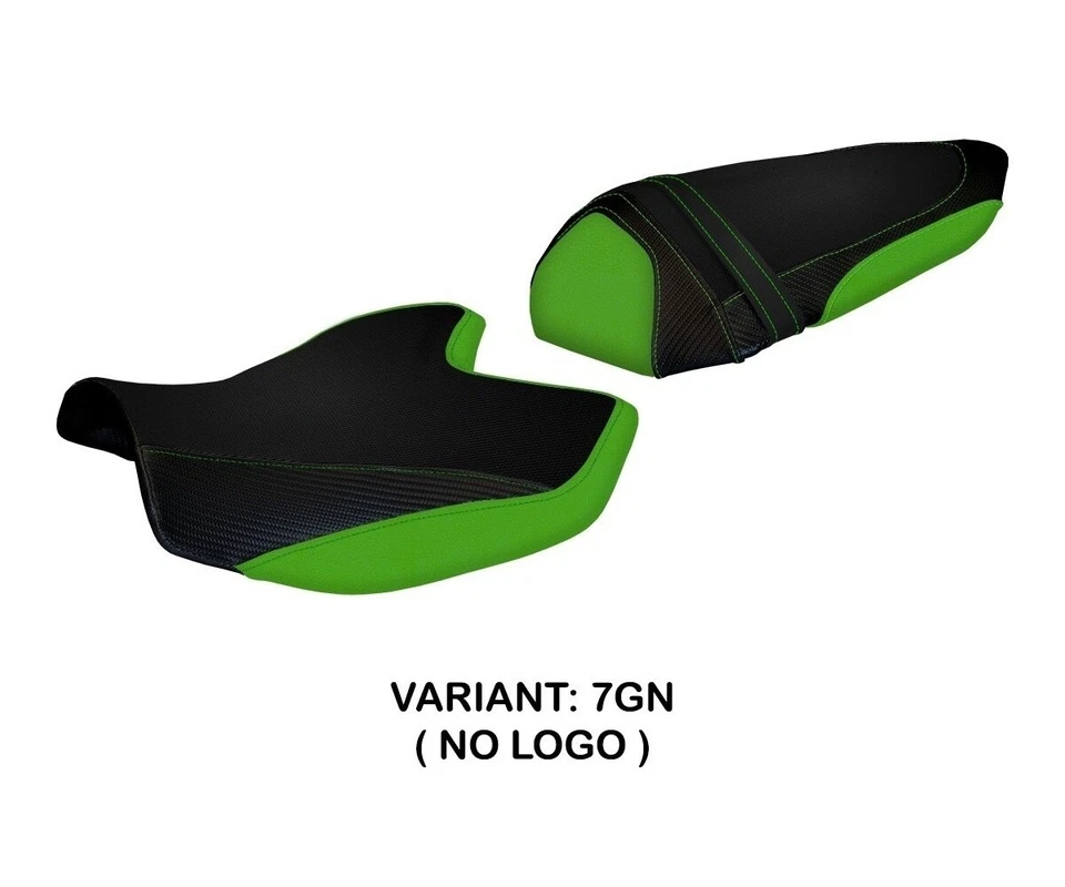 Funda sillín asiento Amatrice 2 verde (GN)T.I. para Kawasaki Z 750 2007 > 2012 Foto 2 de 2