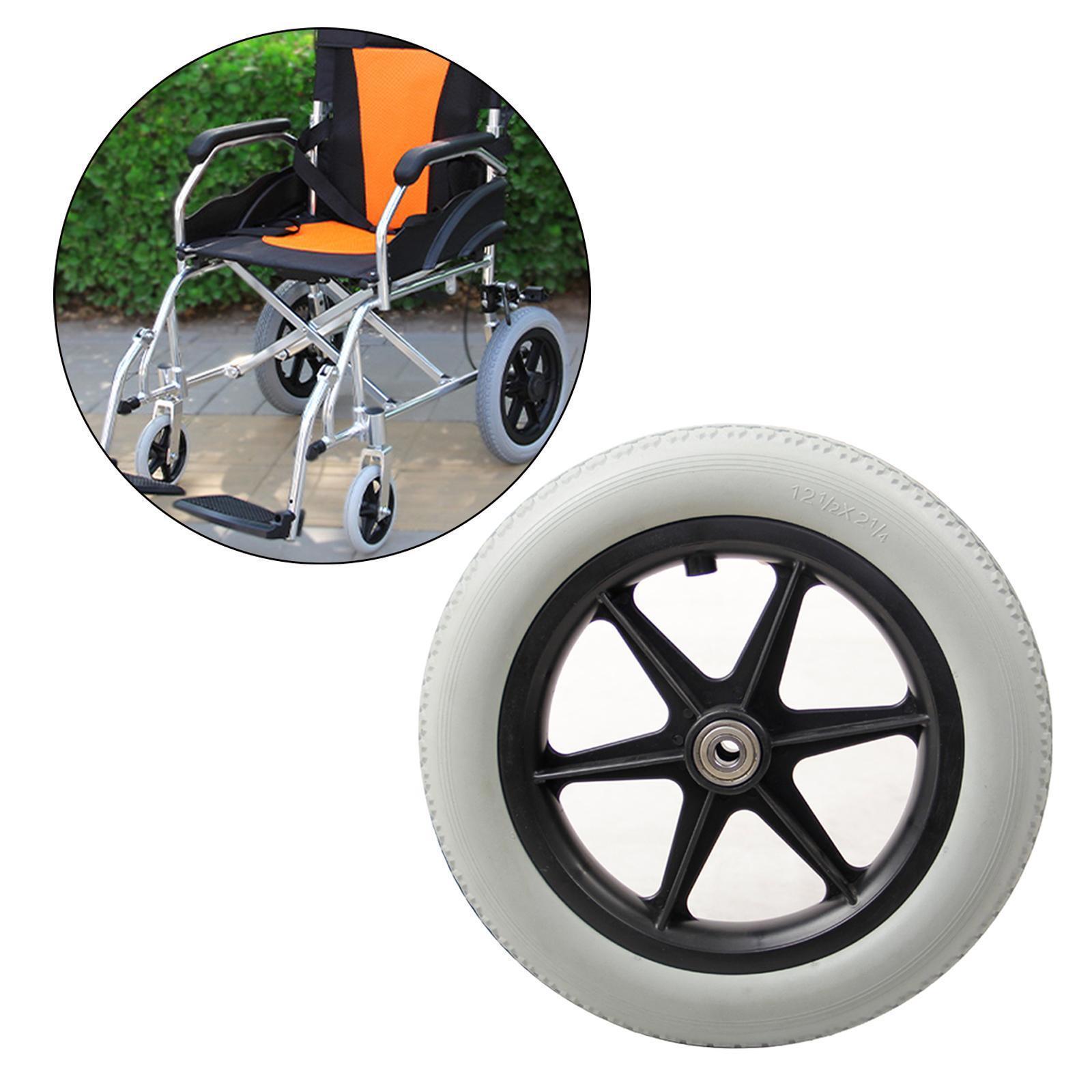 12" Wheelchair Replacement Rear Wheel Rollers Wheels for Wheelchairs
