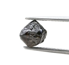 Big Rough Diamond 2.33tcw Grayish Brown Sparkling Natural Polyhedron Shape Ring