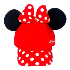 Disney Parks Resort Minnie Mouse Hat Youth OS Bow Ear Adjustable Snapback Cotton