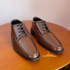 1/4 1/3UncleSD17 SSDF ID BJD Leather Long-toe Lace-up Suit Shoes Bright Brown DF