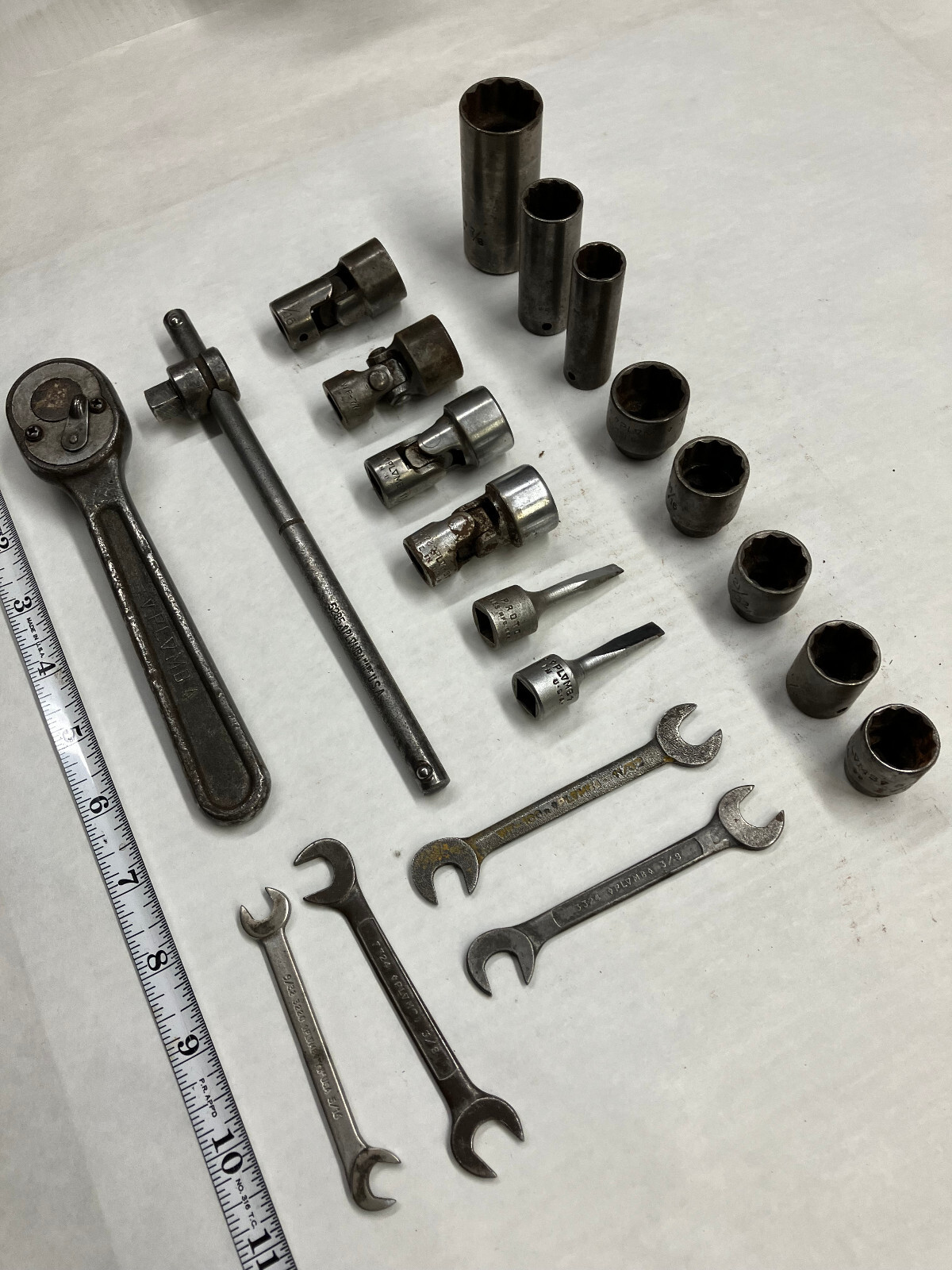 Vintage Lot 20 PLOMB PLVMB Tool 3/8" Ratchet T Bar Socket Swivel Wrench WF Rare eBay