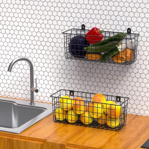 Versatile Extra Large Hanging Wire Basket Set for Kitchen & Bathroom Storage - Picture 5 of 9