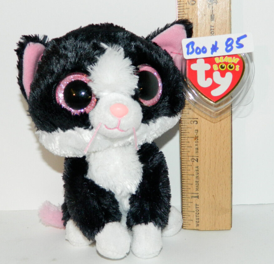 Exact 1 BOO #85 PEPPER Black CAT NWMT RETIRED TY beanie Boos 6
