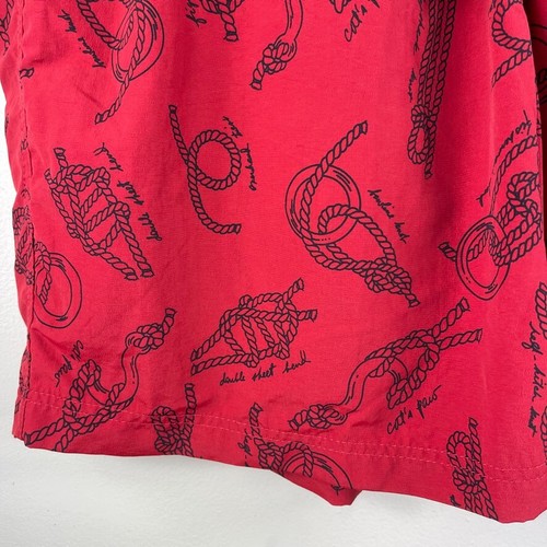 LL Bean Red Rope Knot Nautical Sailing Swim Trunks Short Mens Size XL - Picture 3 of 12