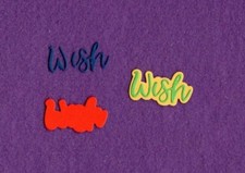 WISHES with background die cuts scrapbook cards