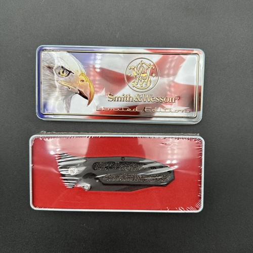Smith & Wesson Limited Edition 24-7 Klappmesser Taschenmesser mit sicherem Griff & Dose 4,5"