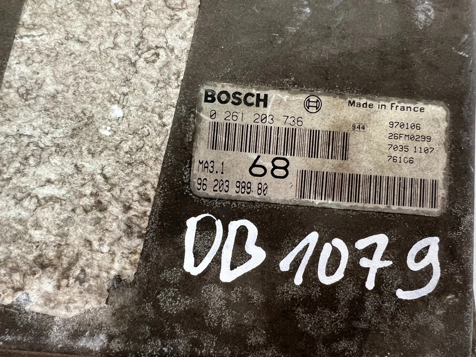 Centralina motore PEUGEOT 106 II 1 9620398980 0261203736 ECU 2000 27717181 - Immagine 2 di 4