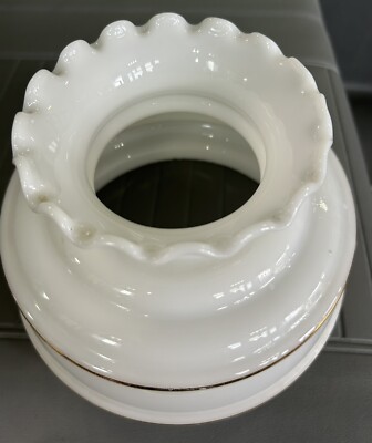 Large Vintage Milk Glass Lamp Shade/ Cover Excellent Condition.