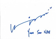 Youn Sun Nah Autogramm signed 10x15 cm Karteikarte