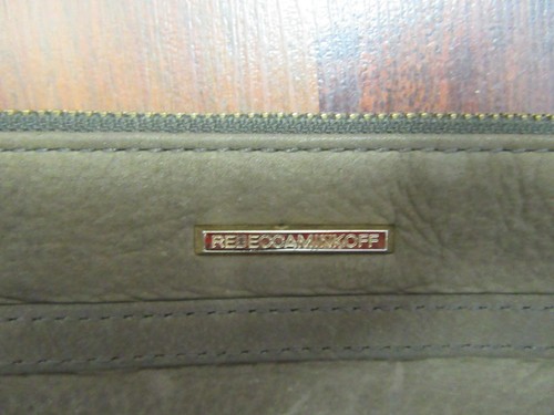 *FLAW* Rebecca Minkoff Handbag Crossbody Chain Leather Greenish Tan - Picture 5 of 8