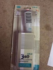 New Labtec AM-22 Handheld Microphone 3.5mm Jack 600ohm 8 Foot Cord 6.3mm Adapter