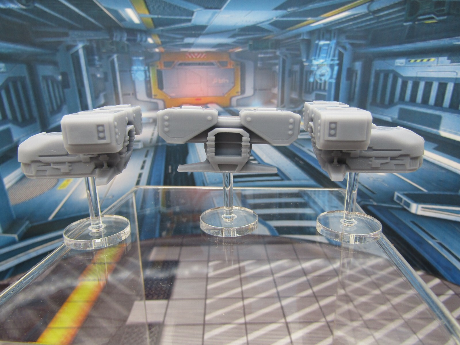 Lot of 3 Missle Drones w/ Flight Stands Mini Miniature 3D Printed Figure Model