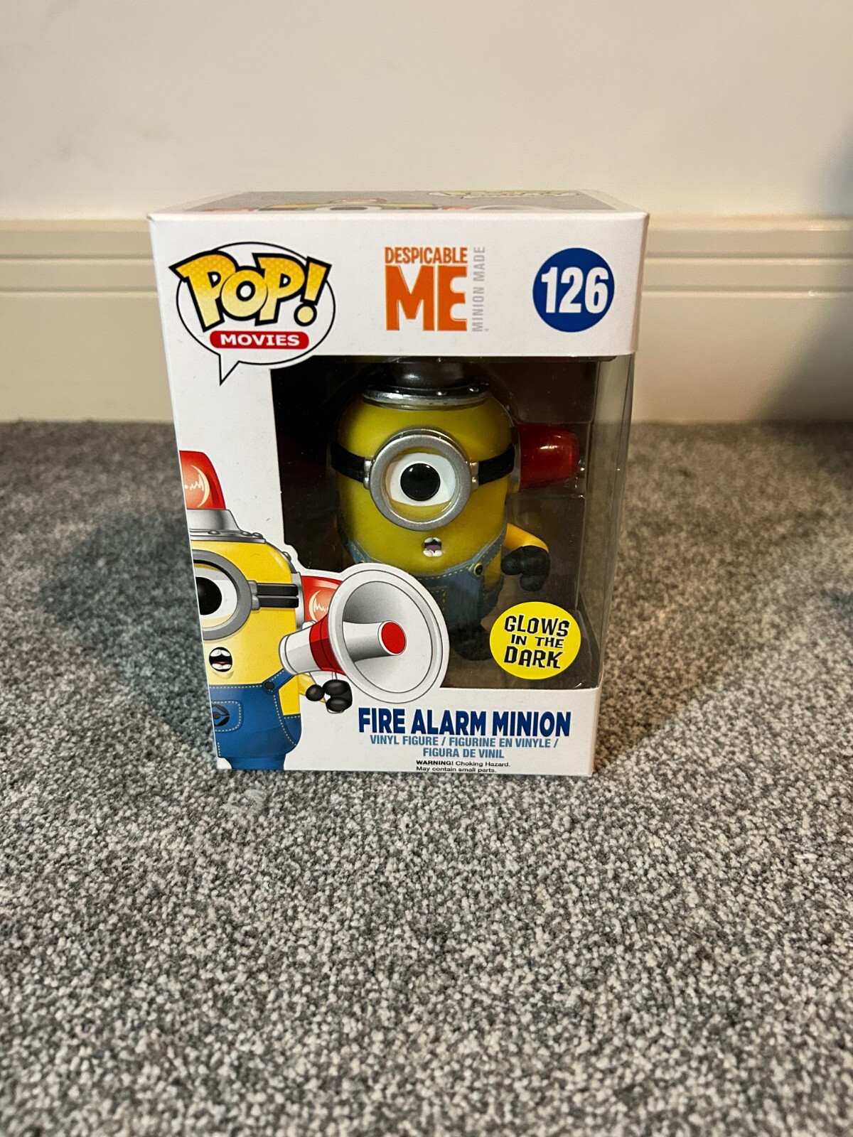 Funko Pop! Películas Despicable Me Alarma De Fuego Minion Fye Brilla En La Oscuridad 126 Rara