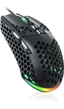 Black Honeycomb USB RGB Wired Gaming Adjustable DPI Ergonomic Desktop PC Mouse