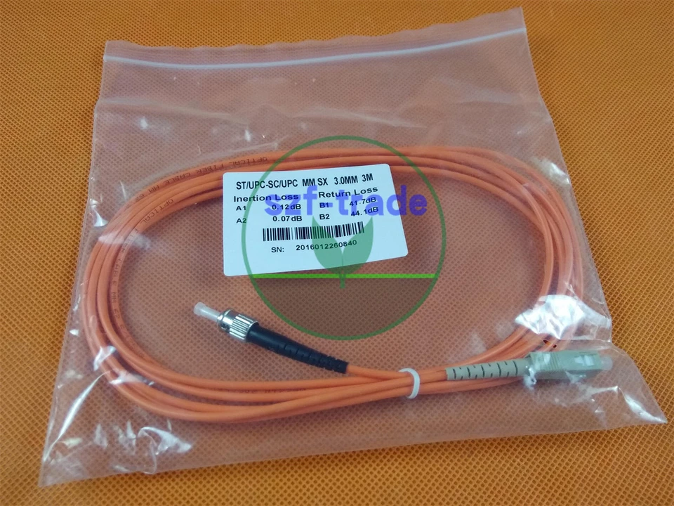 NEW ST-SC Fiber Optic Cable Simplex multi-mode ST to SC Patch Cable 3 Meters - Photo 1/1