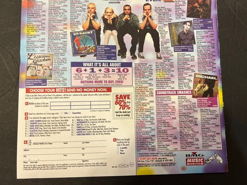 Vtg 1990s BMG Music Club Ad Featuring John Lennon, David Bowie - Picture 6 of 6