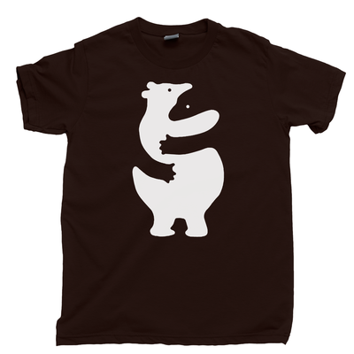 Polar Bear Hug T Shirt Grizzly Black Teddy Pooh Huggy Bear Cub