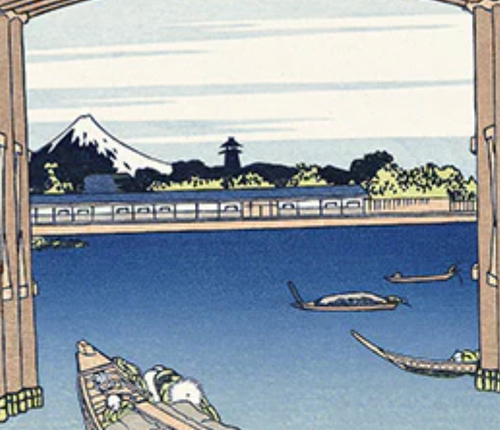 Ukiyo-e woodblock print Reprint Edition Katsushika Hokusai 富嶽三十六景 深川万年橋下 #407 - Picture 3 of 10