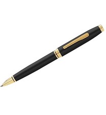 Cross Coventry Ballpoint Pen, Black Lacquer  Gold Tone, New in Box