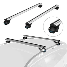 TOOENJOY 47"Pro Roof Rack Cross Bars Rail Luggage Carrier 198LBS Capacity Silver