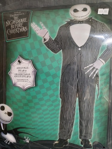Adult Disney Jack Skellington Nightmare Before Christmas Costume SIZE 2XL Plus - 第 3/6 張圖片
