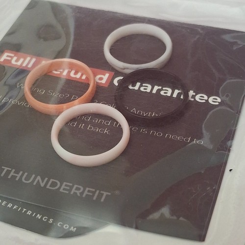 Thunderfit Silicone Rings Size 4 Men's 4-Pack Wedding Bands - Picture 2 of 4