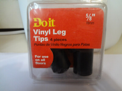 Doit 5/8'' Vinyl Leg Tips (4 pcs)  For use on all floors - Black